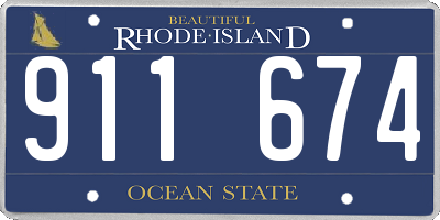 RI license plate 911674