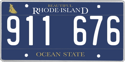 RI license plate 911676