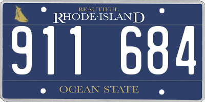 RI license plate 911684