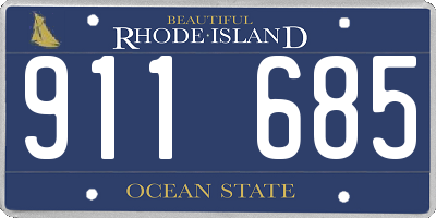 RI license plate 911685