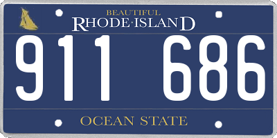 RI license plate 911686