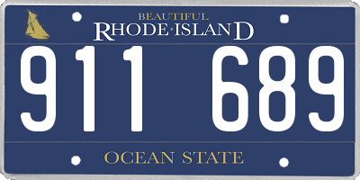 RI license plate 911689
