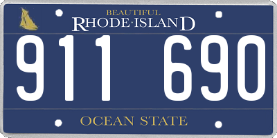 RI license plate 911690