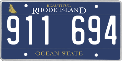RI license plate 911694