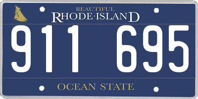 RI license plate 911695