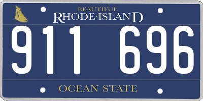 RI license plate 911696