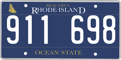 RI license plate 911698