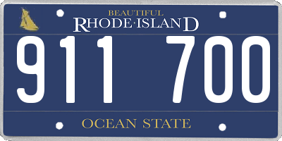 RI license plate 911700