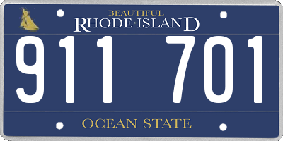 RI license plate 911701