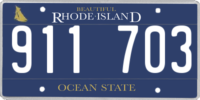 RI license plate 911703