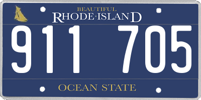 RI license plate 911705