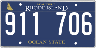 RI license plate 911706