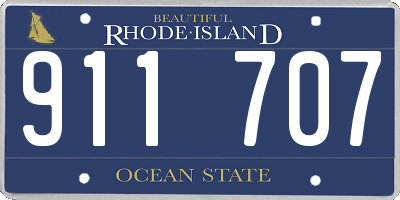 RI license plate 911707