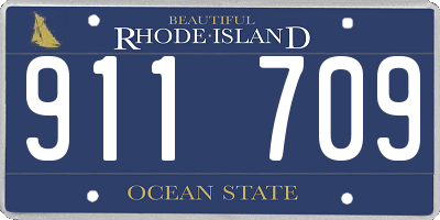 RI license plate 911709