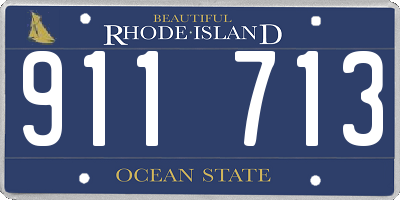 RI license plate 911713