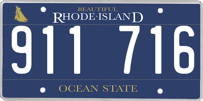 RI license plate 911716