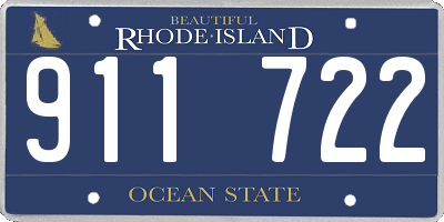 RI license plate 911722