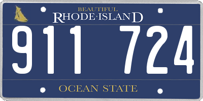 RI license plate 911724