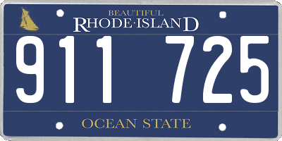RI license plate 911725