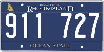 RI license plate 911727