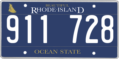 RI license plate 911728