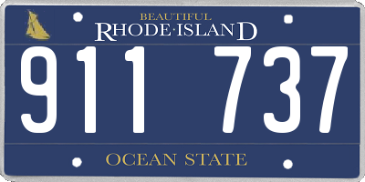 RI license plate 911737