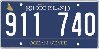 RI license plate 911740