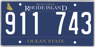 RI license plate 911743