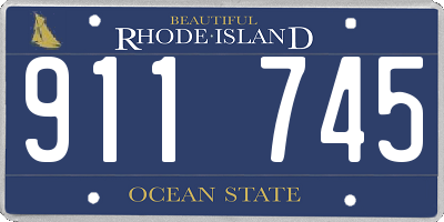 RI license plate 911745