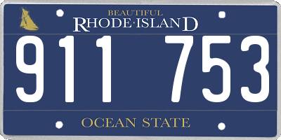 RI license plate 911753