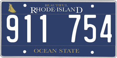 RI license plate 911754