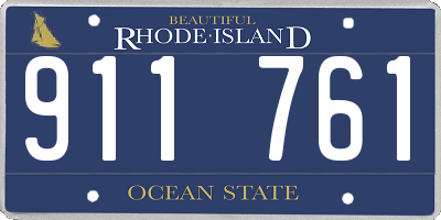RI license plate 911761