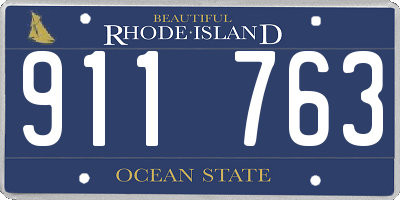 RI license plate 911763