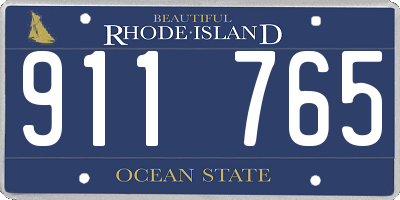 RI license plate 911765