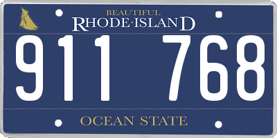 RI license plate 911768