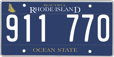 RI license plate 911770