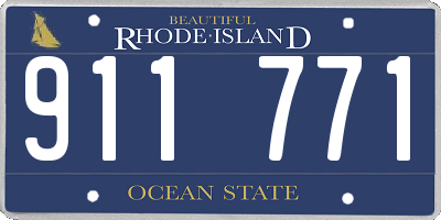 RI license plate 911771