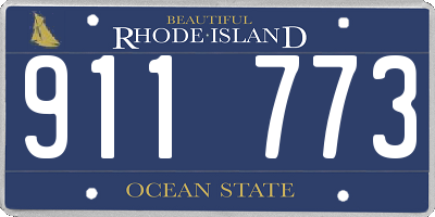 RI license plate 911773