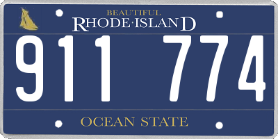 RI license plate 911774