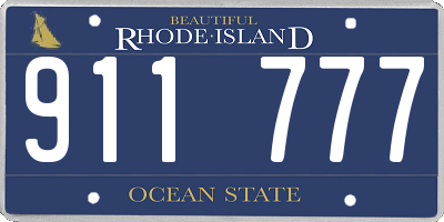 RI license plate 911777