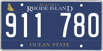RI license plate 911780