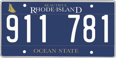 RI license plate 911781