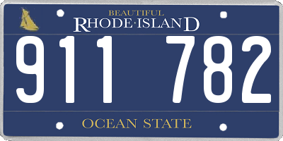 RI license plate 911782