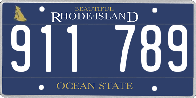RI license plate 911789