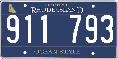 RI license plate 911793