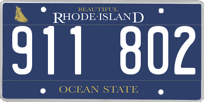 RI license plate 911802