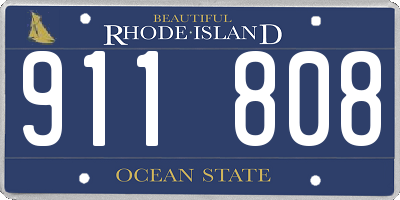 RI license plate 911808