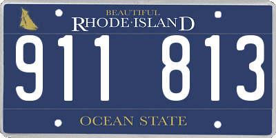 RI license plate 911813