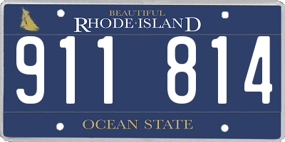 RI license plate 911814