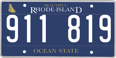 RI license plate 911819